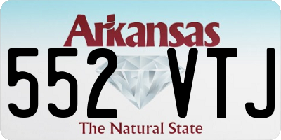 AR license plate 552VTJ