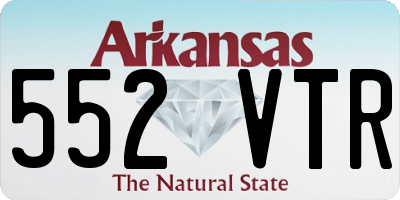 AR license plate 552VTR