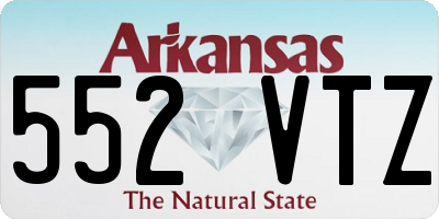 AR license plate 552VTZ