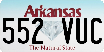 AR license plate 552VUC