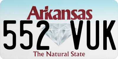AR license plate 552VUK