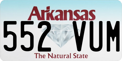 AR license plate 552VUM