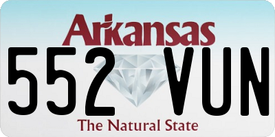 AR license plate 552VUN