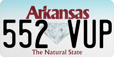 AR license plate 552VUP