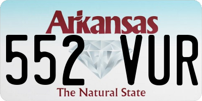 AR license plate 552VUR