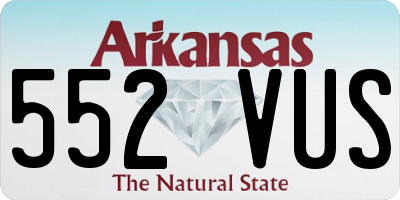 AR license plate 552VUS