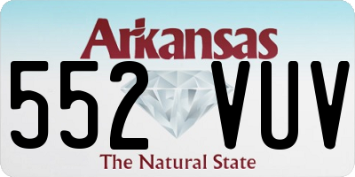 AR license plate 552VUV