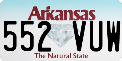 AR license plate 552VUW