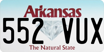 AR license plate 552VUX