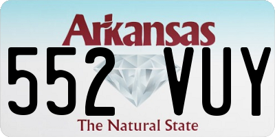 AR license plate 552VUY