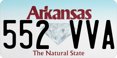 AR license plate 552VVA