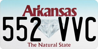 AR license plate 552VVC