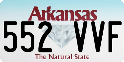 AR license plate 552VVF