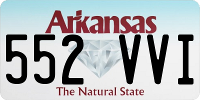 AR license plate 552VVI