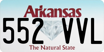 AR license plate 552VVL