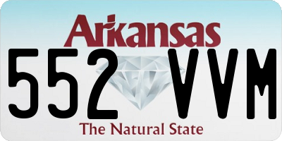 AR license plate 552VVM