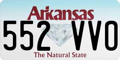 AR license plate 552VVO