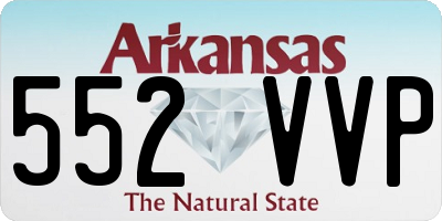 AR license plate 552VVP