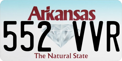 AR license plate 552VVR