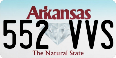 AR license plate 552VVS