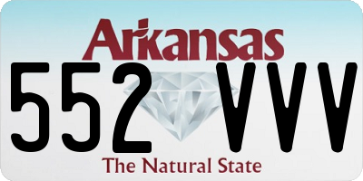 AR license plate 552VVV