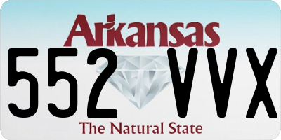 AR license plate 552VVX