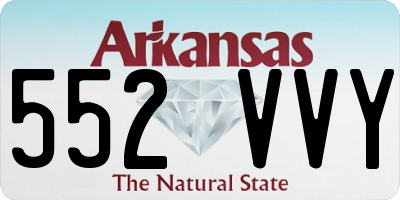 AR license plate 552VVY