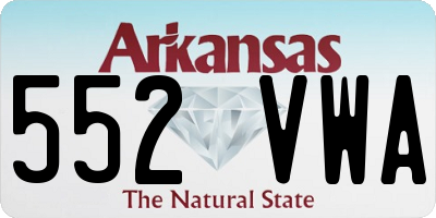 AR license plate 552VWA
