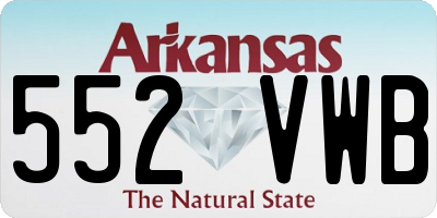 AR license plate 552VWB