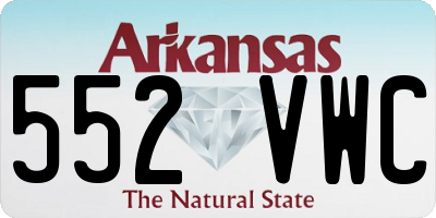 AR license plate 552VWC