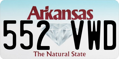 AR license plate 552VWD