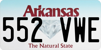 AR license plate 552VWE