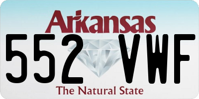 AR license plate 552VWF