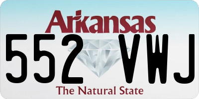 AR license plate 552VWJ