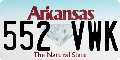 AR license plate 552VWK