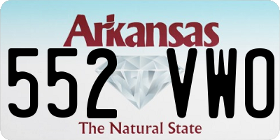 AR license plate 552VWO
