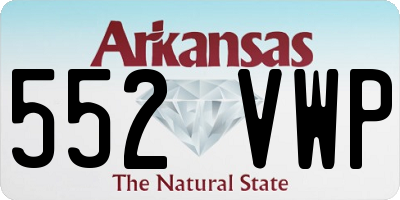 AR license plate 552VWP
