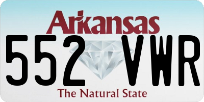 AR license plate 552VWR
