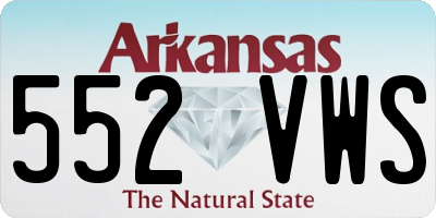 AR license plate 552VWS