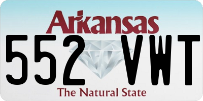 AR license plate 552VWT