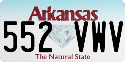 AR license plate 552VWV