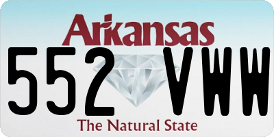 AR license plate 552VWW