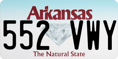AR license plate 552VWY