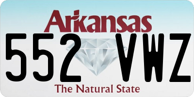 AR license plate 552VWZ