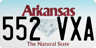 AR license plate 552VXA