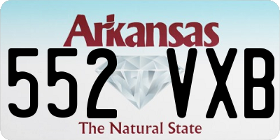 AR license plate 552VXB