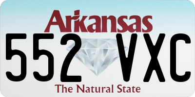 AR license plate 552VXC