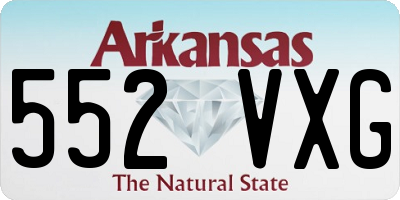 AR license plate 552VXG