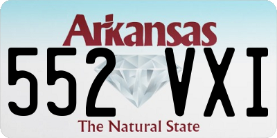 AR license plate 552VXI