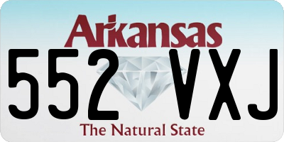 AR license plate 552VXJ